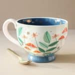 Taza de porcelana con búho del jardín secreto - Image 2