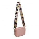 Bolso bandolera en rosa palo con compartimento doble. - Image 4