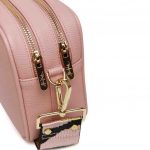 Bolso bandolera en rosa palo con compartimento doble. - Image 2