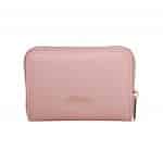 Cartera compacta Alice Wheeler color rosa palo con abeja reina y cierre dorado - Image 2