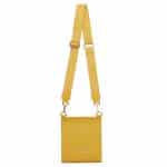 Bolso bandolera para mujer en color ocre, confeccionado en piel sintética. - Image 3