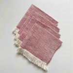 Set de 4 Servilletas de Telar en Tonos Tintos Degradados - Image 2