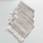 Set de 4 Servilletas de Telar Cocoa con Efecto de Hilos Entretejidos - Image 2