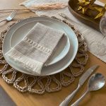 Set de 4 Servilletas de Telar Cocoa con Efecto de Hilos Entretejidos - Image 9